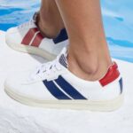 Saint James Men BASK CAVAL V4HD146 Sustainable Sneakers by Caval WHITE/RED