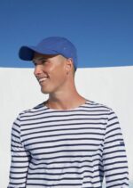 Saint James Men MINQUIERS MODERN V4HD18 Authentic Breton Stripe Shirt Soft Cotton WHITE/NAVY - Image 3