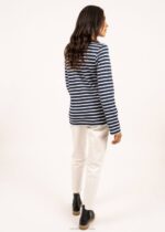 Saint James Men MINQUIERS MODERN V4HD71 Authentic Breton Stripe Shirt Soft Cotton NAVY/WHITE - Image 2