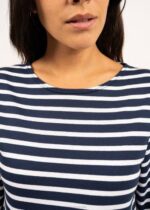 Saint James Men MINQUIERS MODERN V4HD71 Authentic Breton Stripe Shirt Soft Cotton NAVY/WHITE - Image 7