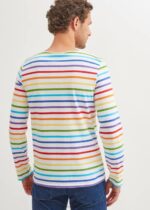 Saint James Men MINQUIERS PRIDE V4HD47 Rainbow Striped Shirt Soft Cotton MULTICO - Image 6