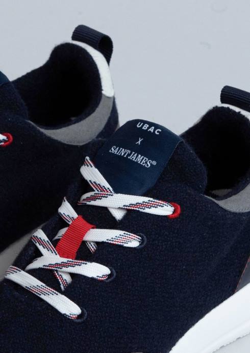 Saint James Unisex BASK UBAC V4HD30 Recycled Wool Sneakers by Ubac NAVY - Image 2
