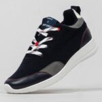 Saint James Unisex BASK UBAC V4HD30 Recycled Wool Sneakers by Ubac NAVY