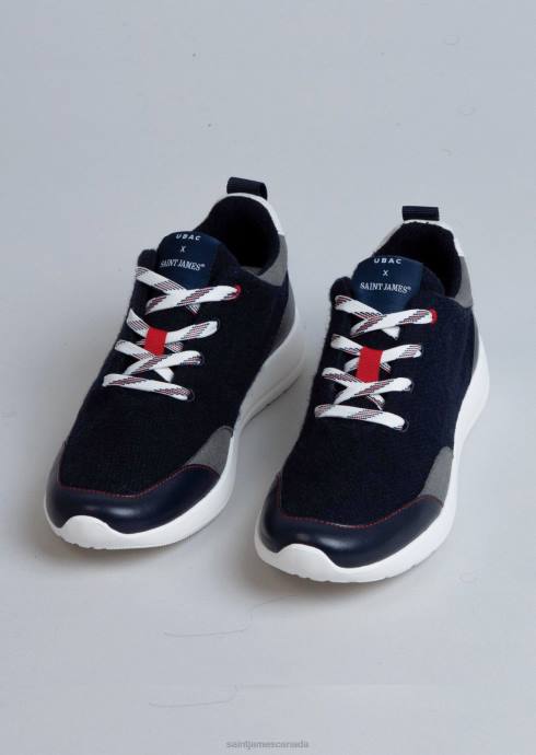 Saint James Unisex BASK UBAC V4HD30 Recycled Wool Sneakers by Ubac NAVY - Image 3