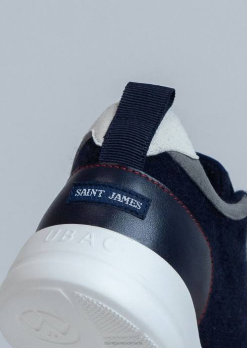 Saint James Unisex BASK UBAC V4HD30 Recycled Wool Sneakers by Ubac NAVY - Image 4