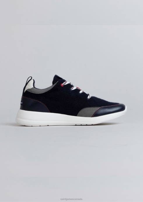 Saint James Unisex BASK UBAC V4HD30 Recycled Wool Sneakers by Ubac NAVY - Image 5