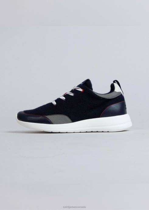 Saint James Unisex BASK UBAC V4HD30 Recycled Wool Sneakers by Ubac NAVY - Image 6