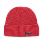 Saint James Unisex CANOT V4HD57 Soft Wool Beanie in Purl Knit MAROON