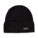 Saint James Unisex CANOT V4HD59 Soft Wool Beanie in Purl Knit BLACK