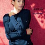 Saint James Unisex CAP FERRET V4HD20 Puff Sleeve Merino Sweater by Room 502 NAVY/RED