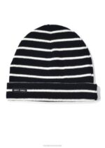 Saint James Unisex CARTIER V4HD70 Nautical Striped Wool Blend Beanie NAVY/IVORY - Image 2