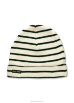 Saint James Unisex CARTIER V4HD87 Nautical Striped Wool Blend Beanie IVORY/NAVY - Image 2