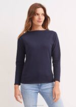 Saint James Unisex GUILDO V4HD105 Boat Neck Breton Shirt Heavyweight Cotton NAVY
