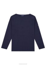 Saint James Unisex GUILDO V4HD105 Boat Neck Breton Shirt Heavyweight Cotton NAVY - Image 3