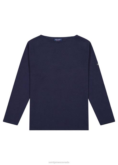 Saint James Unisex GUILDO V4HD105 Boat Neck Breton Shirt Heavyweight Cotton NAVY - Image 3