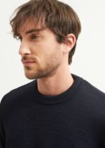 Saint James Unisex LOCRONAN V4HD152 Crew Neck Sweater Straight Fit NAVY - Image 3