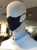 Saint James Unisex MASQUE TRICOT V4HD169 Cotton Knit Face Mask BLACK - Image 2