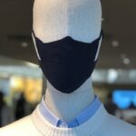 Saint James Unisex MASQUE TRICOT V4HD169 Cotton Knit Face Mask BLACK