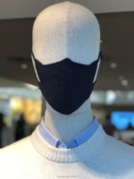 Saint James Unisex MASQUE TRICOT V4HD169 Cotton Knit Face Mask BLACK