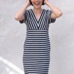 Saint James Unisex MENERBES V4HD83 Breton Striped Dress by Romain Brifault Heavyweight Cotton NAVY/ECRU