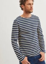 Saint James Unisex MERIDIEN MODERNE V4HD150 Original Breton Shirt Heavyweight Cotton NAVY/ECRU