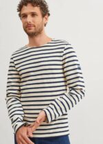Saint James Unisex MERIDIEN MODERNE V4HD8 Original Breton Shirt Heavyweight Cotton ECRU/NAVY - Image 3