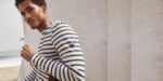 Saint James Unisex MERIDIEN MODERNE V4HD8 Original Breton Shirt Heavyweight Cotton ECRU/NAVY - Image 5