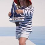 Saint James Unisex MINQUIERS KIDS V4HD173 Authentic Breton Shirt for Kids in Soft Cotton WHITE/NAVY