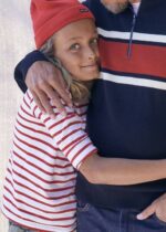 Saint James Unisex MINQUIERS KIDS V4HD175 Authentic Breton Shirt for Kids in Soft Cotton WHITE/RED - Image 3