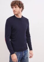 Saint James Unisex MONDIOVISION V4HD153 Wool France Sweater NAVY/MULTICO - Image 2