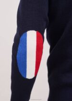 Saint James Unisex MONDIOVISION V4HD153 Wool France Sweater NAVY/MULTICO