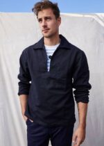 Saint James Unisex NEMO II V4HD158 French Sailor Jacket Cotton Canvas NAVY