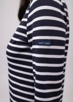 Saint James Unisex PROPRIANO III V4HD41 Form-Fitting Nautical Stripe Dress Anti-UV Stretch Fabric NAVY/WHITE - Image 6