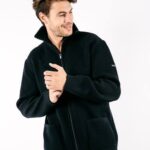 Saint James Unisex QUIBERON III V4HD156 Heavy Knit Wool Breton Jacket Comfort Fit NAVY
