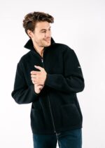 Saint James Unisex QUIBERON III V4HD156 Heavy Knit Wool Breton Jacket Comfort Fit NAVY
