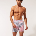 Saint James Unisex SOLID & STRIPED V4HD141 The Classic WHITE/NAVY/RED
