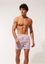 Saint James Unisex SOLID & STRIPED V4HD141 The Classic WHITE/NAVY/RED
