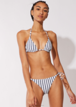 Saint James Unisex SOLID & STRIPED V4HD37 The Reversible Iris Top WHITE/NAVY