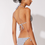 Saint James Unisex SOLID & STRIPED V4HD38 The Reversible Iris Bottom WHITE/NAVY