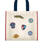Saint James Unisex SOLID & STRIPED V4HD39 Canvas Tote With Patches MULTICO