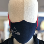 Saint James Unisex TRICOLOR FACE MASK V4HD111 Cotton Knit Face Mask with Logo NAVY LOGO