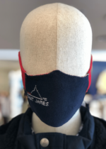 Saint James Unisex TRICOLOR FACE MASK V4HD111 Cotton Knit Face Mask with Logo NAVY LOGO