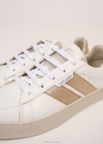 Saint James Women BASK CAVAL V4HD4 Sustainable Sneakers by Caval WHITE/GOLD LUREX - Image 3