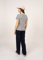 Saint James Women ETRILLE II V4HD58 Nautical Stripe Tee with Short Sleeves Soft Cotton Fit ECRU/NAVY - Image 2