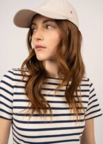 Saint James Women ETRILLE II V4HD58 Nautical Stripe Tee with Short Sleeves Soft Cotton Fit ECRU/NAVY - Image 4