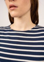Saint James Women ETRILLE V4HD64 Nautical Stripe Tee with Short Sleeves Soft Cotton Fit NAVY/ECRU - Image 6