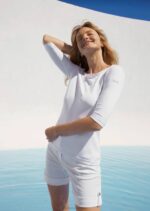 Saint James Women GARDE-COTE III V4HD16 Solid White Top With UV Protection Fit WHITE