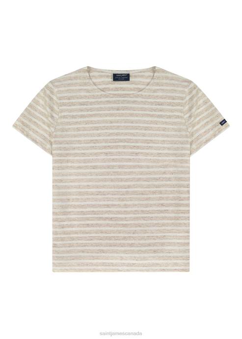 Saint James Women JENNI KAYNE V4HD32 Rue Striped Tee OATMEAL/WHITE - Image 2